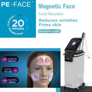 PE faccia Magnetico EMS RF Rafforzamento della pelle Muscolo Stimolare Sollevamento facciale Macchina per la rimozione delle rughe EMS Costruzione muscolare Dispositivo di rafforzamento della pelle Aumentare il collagene