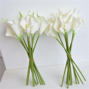 Decorative Flowers 10Pcs Artificial Calla Lily Bouquet For Wedding Home Balcony Garden Decoration Banquet Scene Layout Fake Floral