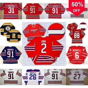 Mag Mit Oshawa Generals Jersey 91 John Tavares 27 Kewin 2 Bobby Orr 31 Dirienzo 26 Shane Doyle 6 Jimmy McDowell 88 Eric Lindros Hockey Jersey