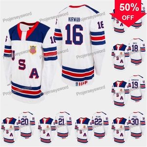 Mag Mit USA Team 2019 Hlinka Gretzky Cup Ryan Kirwan Tanner Kellys Carson Bantle Artem Shlaine Ben Schoen Jack Williams Colin Purcell Jerseys