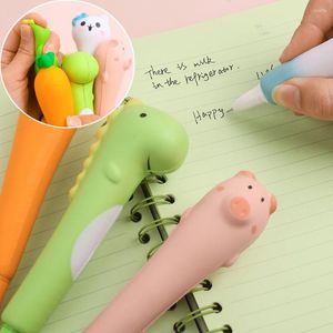 Kawaii djur stress lindring kartoon gel penna pressa skum skrivande söta skolkontor levererar barn elever present stationery