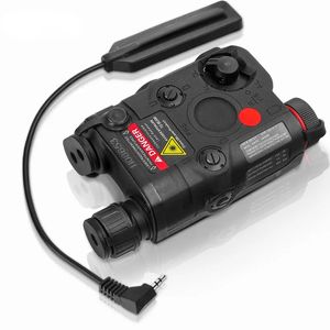 FMA AN/PEQ-15 Batteriekasten Red Dot Laser + weiße LED-Taschenlampe + IR-Nachtsichtlicht 20 mm Schiene Jagdgewehr Airsoft PE – Schwarz