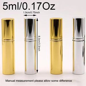 5ml recarregável portátil mini atomizador de perfume lembrancinha de festa frasco de spray vazio estojo de alumínio vidro interno cosmético líquido c47