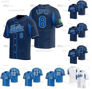 2023 Baseball Italy Jersey 24 Brett Sullivan 53 Andre Pallante 67 Matt Festa 79 Sal Frelick 91 Mitchell Stumpo