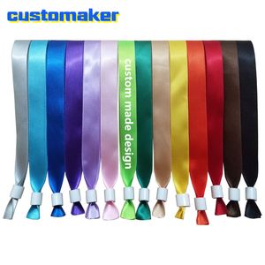 Party Favor High Quality Custom Cloth Silk Club Access Wristbands for Annual Conference Festival Celebration Events Bracelets 230603