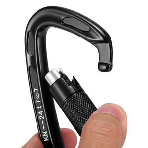 CORDS SLENS OCH WEBBING 24KN Auto Lock Carabiner Twist Locking Gate Carabiner Heavy Duty Outdoor D-Ring Buckle Climbing Rappelling Hammock Locking Clip 230603