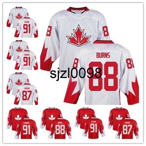 SJ98 87 Sidney Crosby 88 Brent Burns 91 Steven Stamkos 91 Tyler Seguin Takımı Kanada 2019 Dünya Kupası Hokey Premier Ev Forması