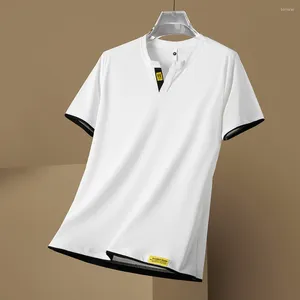 Мужские рубашки T 4XL Летняя одежда для мужчин с коротким рукавом с коротким рукавом мода.