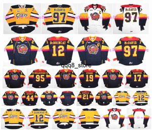 QQ88 OHL Erie Otters Jersey 12 Alex Debrincat 97 Connor McDavid 17 Taylor Raddysh 19 Dylan Strome 44 Travis Dermott Custom Hockey Jerseys