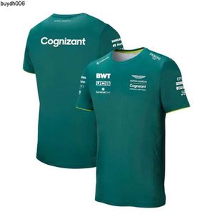 Qwri 2023 Summer Men's Short Sleeve t-shirts F1 Racing Team Fashion Sports Top Formula 1 High Quality Fast Shipping Aston Martin 3d Crew Neck Qdih
