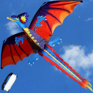 Kite Accessories Children Kids Gift 3D Dragon 100M Kite Single Line With Tail Kites Outdoor Fun Toy Kite Family Outdoor Sports Toy 230603
