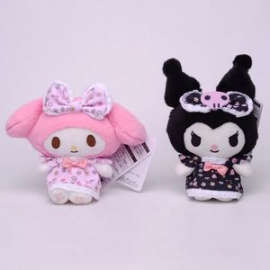 Wholesale cute Kuromi Melody floral dress plush toy backpack hanging key ring small gift