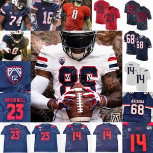 WSK Custom Arizona Wildcats Football Jersey College Rob Gronkowski Nick Foles Khalil Tate Gary Brightwell Taylor Cunningham Berryhill III Harris Schooler Poindex