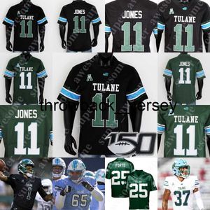 Camisa de futebol Thr Tulane Green Wave Justin Ibieta Iverson Celestine Michael Pratt Jaetavian Toles Tyrick James Tyjae Spears Phat Watts Cameron Carroll Nick Ander