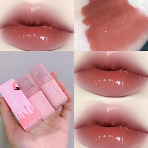 Brilho Labial Transparente Espelho Água Longa Duração Hidratante Maquiagem e Luz Batom Alto Tinta Líquida Lama Gloss Suave H6L8