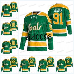 SJ98 California Golden Seals 2022 Miras Klasikleri Jersey Joe Pavelski Tyler Seguin Jamie Benn Jason Robertson Michael Raffl Joey Johnston Roope