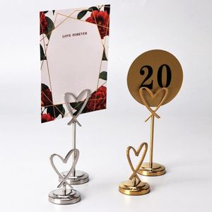 Party Favor Heart Wedding Name Holder Table Number Card/ Card /Po /Memo Clip For Home Decor