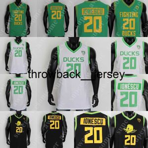 Thr NCAA 20 Sabrina Ionescu Jersey Oregon Ördek Basketbol Formaları Beyaz Yeşil Siyah Sarı Dikişli