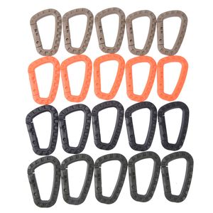 Cords Slings and Webbing 5Pcs Carabiner Plastic Key Chain Buckle D-Ring Hook Hanging Snap Clip Travel Kit Climbing Carabiner Outdoor Camping Hiking Tool 230603