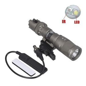 Tactical M323V IR Flashlight White LED Light 500 Lumen& IR Infrared Output with Remote Switch and QD Mount Hunting Scout Light-DE