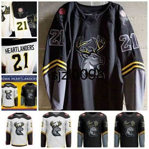 SJ98 CEO2021 Iowa Heartlanders Echl Ice Hockey Jersey Custom Numer and Name Women Youth Alll Hafted