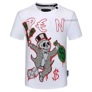 Phillip Plain Summer Men's T-shirts Fashion Designer Shirts For Men Tops Qp Letter Brodery Mens Women Clothing Short Sleeved Tees 19 HRL1