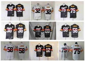 Qqq8 Throwback Football Jersey Franco Harris Jerome Bettis Jack Lambert Joe Greene Mel Blount Webster Terry Bradshaw Rod Woodson Troy Polamalu Hines Ward Lynn Swann