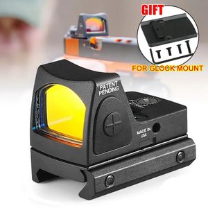 RMR Mini Tactical Red Dot Sight Hunting Rifle Reflex Sight Airsoft Glock Holographic Shooting Sight For Picatinny Weaver Rail-Tan