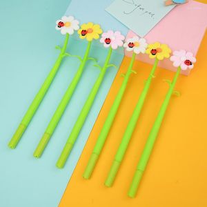 PCS/Lot Kawaii Beetle Flowers Soft Silicone Bendable Gel Ink Penns School Office Writing Supplies Present Stationery Priser barn