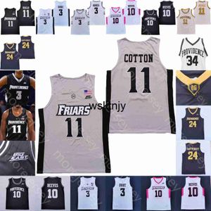 Wsk Providence Friars Basketball Jersey NCAA College Nate Watson AJ Reeves Brycen Goodine Alyn Breed Al Durham Noah Horchler Otis Thorpe Gomes Dunn Lenny Wilkens COT