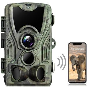 كاميرات الصيد في الهواء الطلق واي فاي تطبيق 4K27K 36MP24MP Trail Camera Wildlifared Lifrared Vision Motion Activated IP65 Trap Game Cam Cam Cam Waterproof 230603