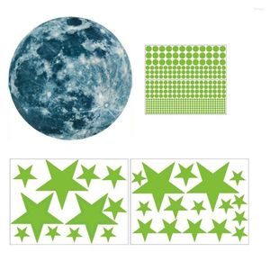 Adesivos de Parede Lua Luminosa Auto-Luminosa Céu Estrelado Estrela Adesivo de Papel de Parede Autoadesivo Material de Decoração