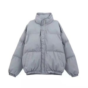 Winter Esse Cotton Jacket 남자 다운 재킷 패션 스탠드 칼라 그레이 빵 재킷 남성 재킷 따뜻한 캐주얼 스포츠 느슨한 야외 다목적 남성 외부 궤적