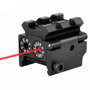Taktyczny mini czerwony laserowy laserowy do tkacz picatinny z laserem do pistoletu do pistoletu na mocy 20 mm