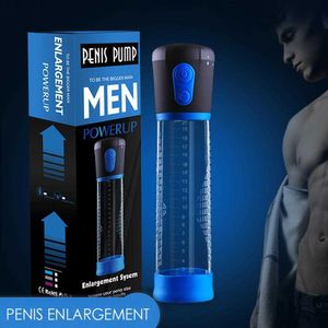 Sex Toy Massager Vuxna produkter Massager Electric Vacuum Pump Penis Förstoring Mann Bigger Enhancement Sleeve Extender Sexuell leksaksverktyg för människan