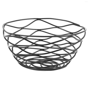 Dinnerware Sets Bird's Nest Snack Basket Metal Holder Fried Chicken Stainless Steel Tray Hollow Serving French Hollow-out Fries