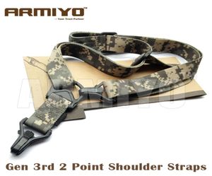 Armiyo Tactical Gen 3rd 2 Point Airsoft Multi Mission Gun Sling Hunting Shoulder Strap ACU for Hunter Hunting9924938