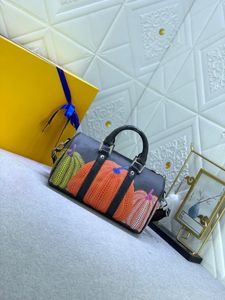 Keepall xs тыквна граффити мини -туристическая сумка yayoi kusama bandouliere 25 сумочка застегнуто