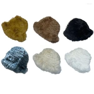 Berets Women Faux Fur Hat Russian Cossack Caps for Winter Ski Snow Basin 964a