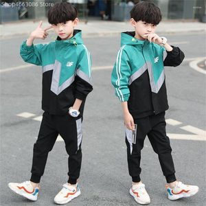 Clothing Sets Boys Kids Jacket Pant 2pcs Tracksuit Spring Autumn 4 To 14 Yrs Big Children's Sport Clothes