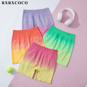 Pantaloncini da donna RXRXCOCO Tie Dye Seamless Women Legging Shorts Push Up Casual Pantaloncini da yoga da donna Stampa Slim Workout Fitness Leggings Ragazza 230603