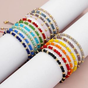 Strand Go2boho im Sommer, modisches Armband, Kristall, vergoldete Perlen, Damen-Schmuck, handgefertigter Freundschaftsschnur-Schmuck