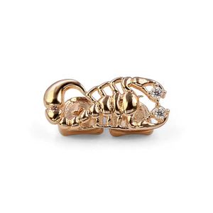 Hip Hop Rapper Dental Teeth Grillz Silver Husces Scorpion Zircon Single Tooth Fashion Jewelry Tooth Grills Wholesale Show Smycken 1292