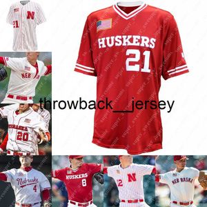 Thr Nebraska Baseball Jersey Max Anderson Griffin Everitt Brice Matthews Leighton Banjoff Luke Jessen Cam Chick Core Jackson Shay Schanaman Koty Frank Alex Gordon