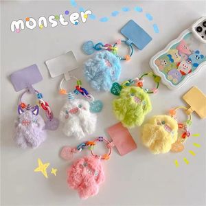 Plush Keychains Cute Monster Doll Keys Keychain Girls Cartoon Car Keyring Kawaii Women Bag Accessories Creative 230603