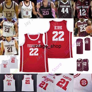 Vin Texas AM Aggies Basketball Jersey NCAA College Donald Sloan Jaxson Robinson Cashius McNeilly Emanuel Miller Jonathan Aku Chandler Hefner