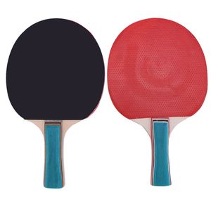 Raquetes de Tênis de Mesa 1 Par de Raquetes de Tênis de Mesa Profissional Conjunto de Bastões PingPong Bat3 Bolas Cabo Longo Raquete de Madeira Maciça Horizontal S Frente e verso 230603