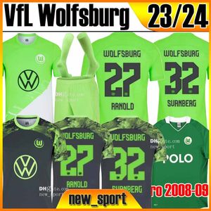 23 24 VfL Wolfsburg Thuis voetbalshirts 2023 2024 retro 2008 2009 kampioen Uit GINCZEK STEFFEN MBABU BROOKS ARNOLD WEGHORST uniform Thai Heren S-XXL voetbalshirt