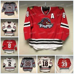 C2604 MitNess Custom Rockford IceHogs Hockey-Trikot AHL Michal Teply Carson Gicewicz Cameron Morrison Garrett Mitchell Isaak Phillips Josiah