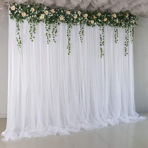 Altri articoli per feste per eventi 2X2M Tulle bianco Fondali per matrimoni Tenda a pannello Decorazione per palcoscenici per banchetti Tendaggi romantici Compleanno Sfondo Decorazioni per pareti 230603